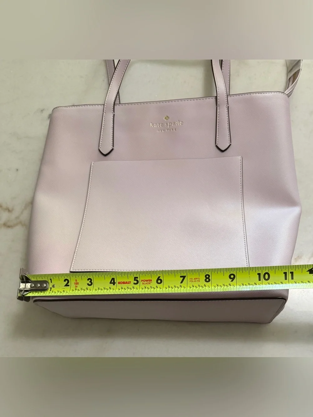 Kate Spade Daily Tote Bag Light Pink Saffiano Leather Large Front Slip Pocket